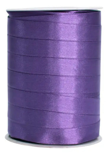 Cinta Morado Raso Tela Satín Moños 7mm X 100 Mts Morado 7 Mm