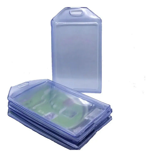 Escarapela Vertical Super Gruesa Carnet 90x54mm - 5 Und Transparente