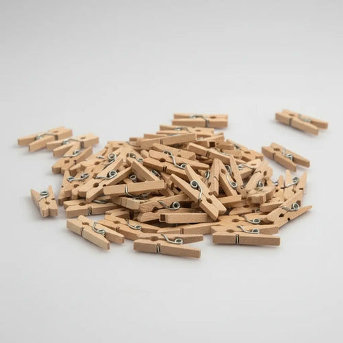 700 Pcs Mini Ganchos Madera Decoración Fotos 2.5 Cm