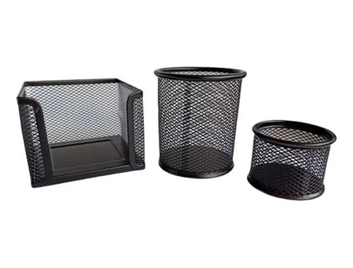 Set Organizador Escritorio Para Oficina X 3 Piezas