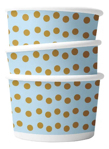 Vaso Desechable Ecológico Cartón Helado 6 Oz X 50 Unidades. Celeste