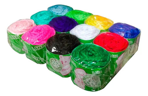 Lana Escolar Pequeña X 12 Unidades Colores Surtidos 5 Gr C/u Surtido