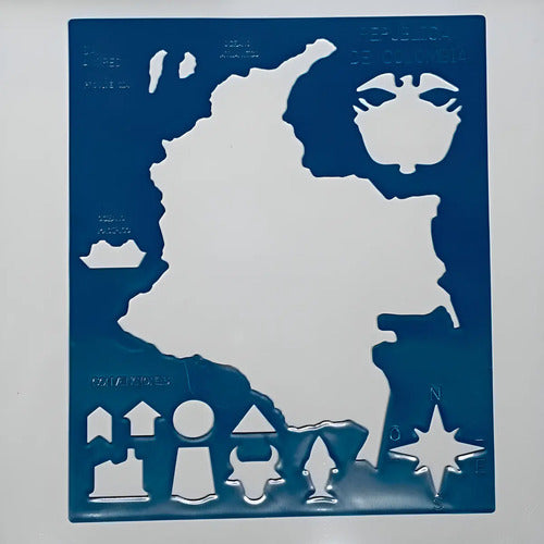 Plantilla Croquis Mapa De Colombia X 6 Unidades Según Disponibilidad