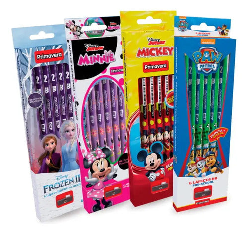 Lápiz Jumbo Personajes X 6 Pcs