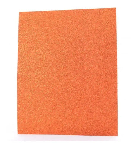 Fomi Foami Escarchado 1/8 Naranja X 10 Unidades