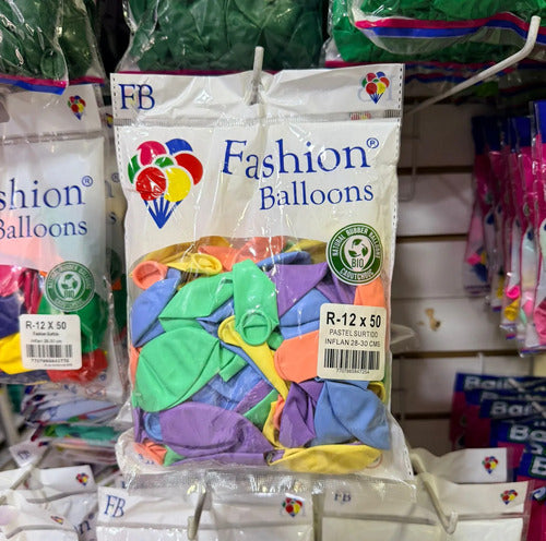 Globo Bomba Colores Pastel R12 X 50 Und Pastel