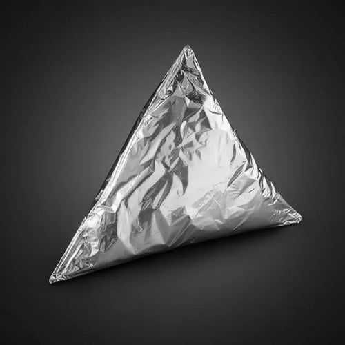Bolsa Desechable Triangular De Aluminio Pizza X 100 Unidades