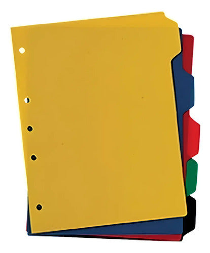 Separador Plástico De Colores Oficio X 20 Unidades Surtido Separador Oficio