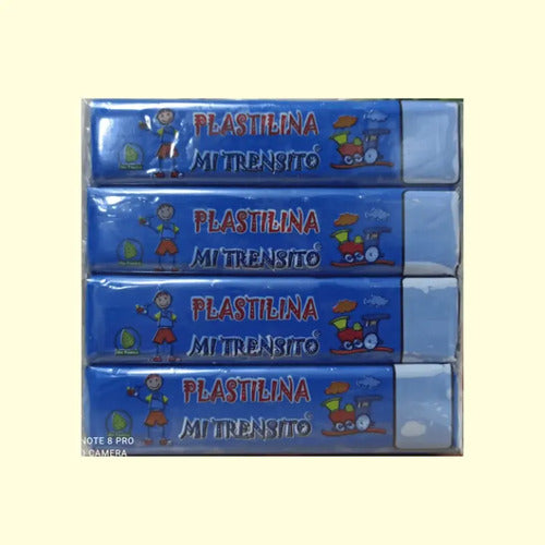 Plastilina Barra Mi Trensito Azul Oscuro 55gr X 12 Unidades