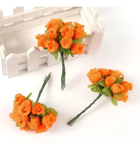 Mini Ramo Artificiales Pequeñas - 12 Ramos X 12 Rosas