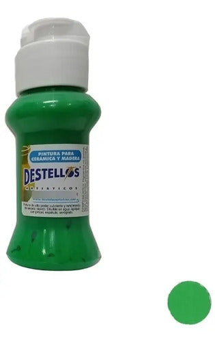 Pintura Cerámica Y Madera Destellos Color A Elección X 6 Und