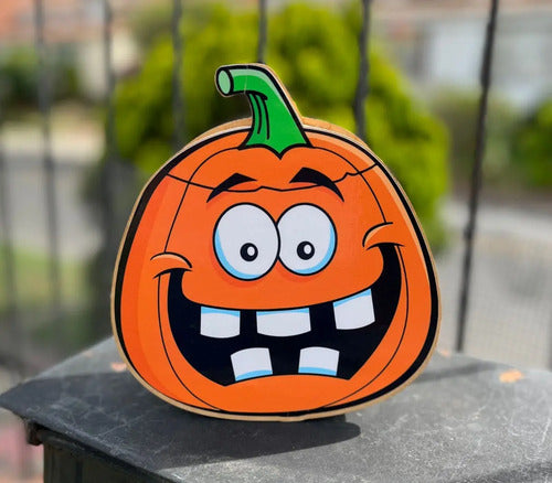 Caja Decorativa En Forma Calabaza Halloween 17x17x8cm  Mdf Halloween