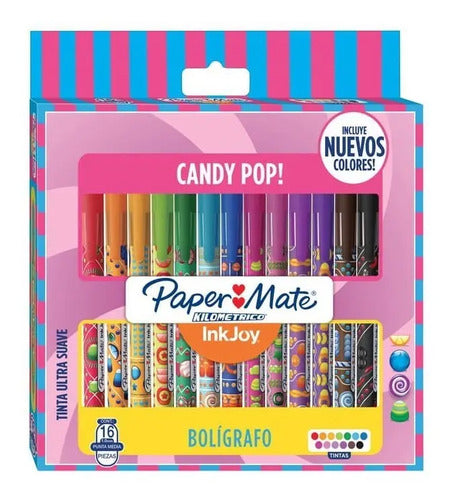 Bolígrafo Kilométrico Paper Mate Inkjoy Surtido X 16  Varios