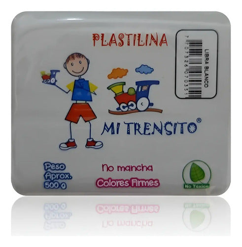 Plastilina Barra Mi Trensito Gris 500gr Gris