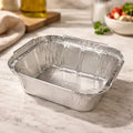 Recipiente Aluminio Molde Mini Lasaña 250ml - 100 Unidades Plateado