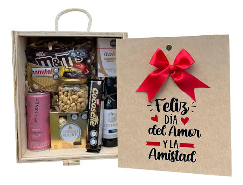 Regalo Con Vino Amor Y Amistad