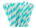 Pitillo Papel Diámetro 8mm X Largo 20cm Azul Claro - 200 Pcs Azul Claro