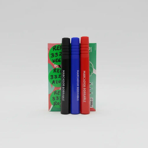Marcador Borrable Penmax X 3 Colores Azul Rojo Y Negro