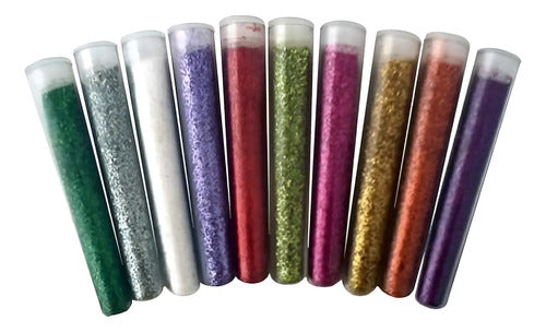 Escarcha Brillantina X 30 Tubos (10 Colores) Surtido