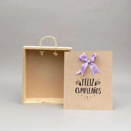 Cajas En  Madera Para Regalo De Feliz Cumpleaños