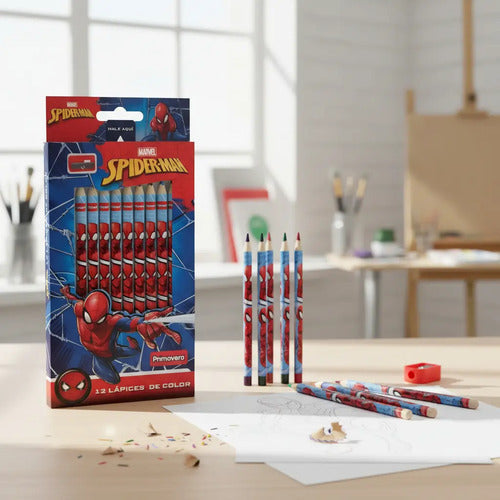 Colores Primavera Spiderman X12 Colores X 12
