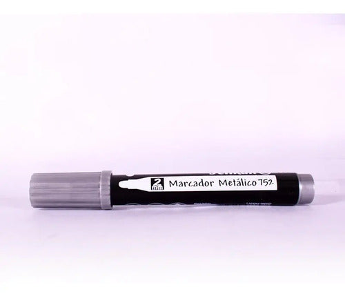 Marcador Metálico Multiusos 752 Pelikan Plateado