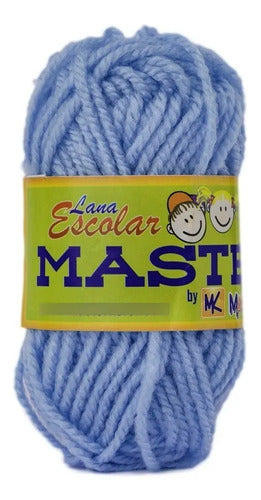 Lana Escolar Acrílica Azul Claro  16 Gr - 12 Unidades Azul Claro