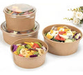Bowl Kraft 26oz - 150x60mm Con Tapa  X 25 Unidades Kraft