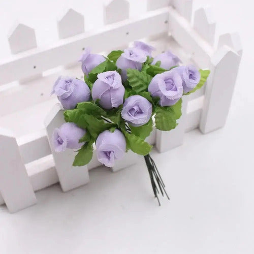 Mini Ramo Artificiales Pequeñas - 12 Ramos X 12 Rosas