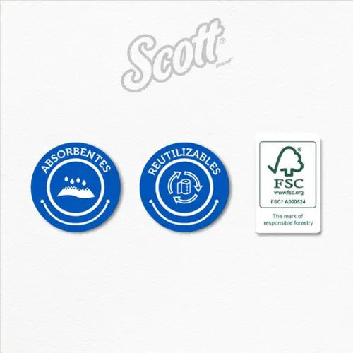 Toalla Scott Multiusos - 64 Paños X 1 Unidad Blanco