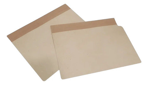 Carpeta Archivo Dos Tapas Refuerzo En Tela X 3 Unidades Marrón