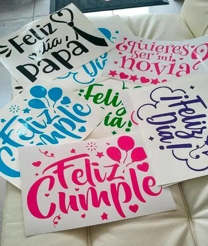 Sticker Decorativo Vinilo Adhesivo Para Globos X 12 Pcs Negro