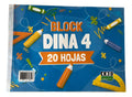 Block Din A4 Horizontal X 20h X 3 Unidades  Blanco