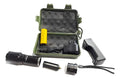 Linterna Led Recargable Usb, + Cargador Carro Y Estuche Blanco