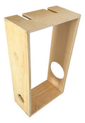 Base Decorativa Soporte Vino Y Copa Para Regalo 34x20x10 Cm  Madera
