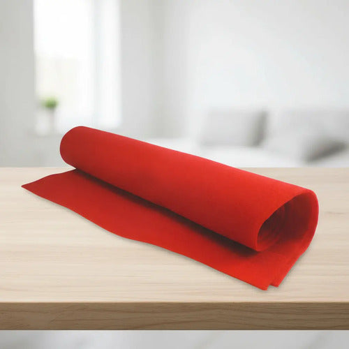 Tela De Fieltro Rojo 100 X 70 Cm Rojo