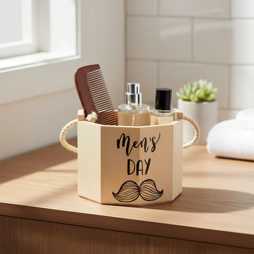 Cubeta De Madera Para Regalo Día Del Hombre 15x13cm Madera Cubeta