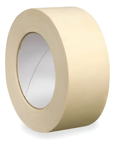 Cinta De Enmascarar  Ancha 48mm X 40 Metros - 12 Rollos Beige 48mm X 40mts
