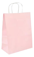 Bolsa Papel Rosada Kraft Manija 25x20x12cm - 50 Unidades Rosa Claro Bolsa Manija
