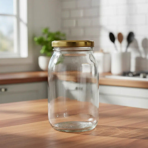 Frascos De Vidrio Conservas Con Tapa 500ml - 6 Unidades  Transparente
