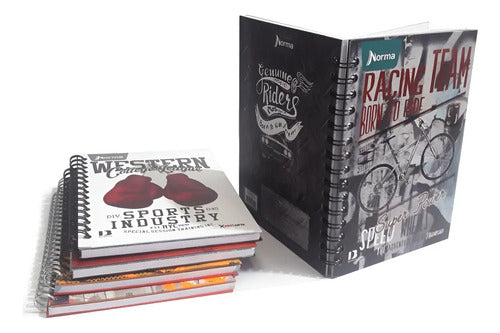 Cuaderno Pequeño Argollado Cuadriculado Norma 100 Hojas