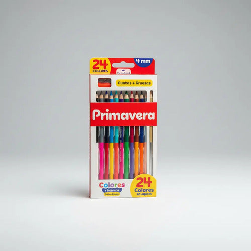 Colores Primavera Doble Punta X 12 Lapices (24 Colores) Colores
