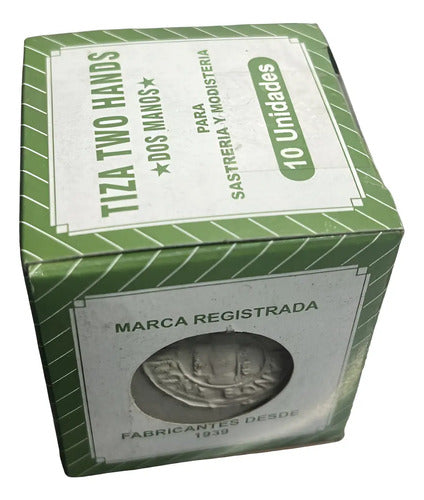Tiza Two Hands Para Sastre Y Modisteria Blanco X 10 Und Blanco