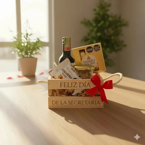 Ancheta Regalo Con Vino Día De La Secretaria
