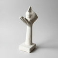 Rostro Decorativo Cerámica En Crudo 17x5x5cm Blanco