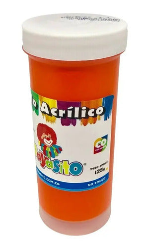 Vinilo Acrílico Payasito Naranja 125 Gr X 3 Unidades