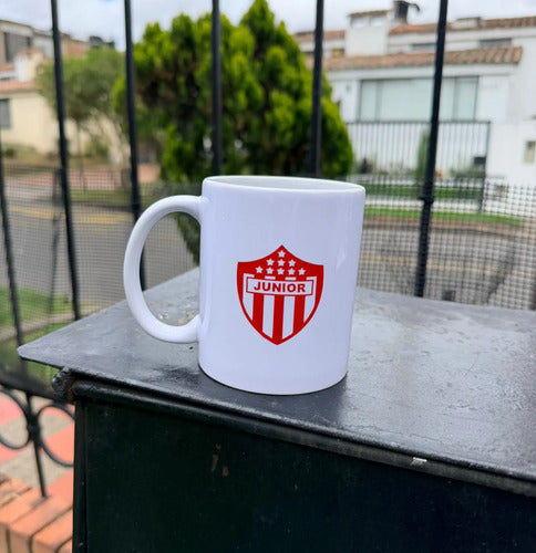 Mug Pocillo Taza Junior De Barranquilla Rojo Escudo