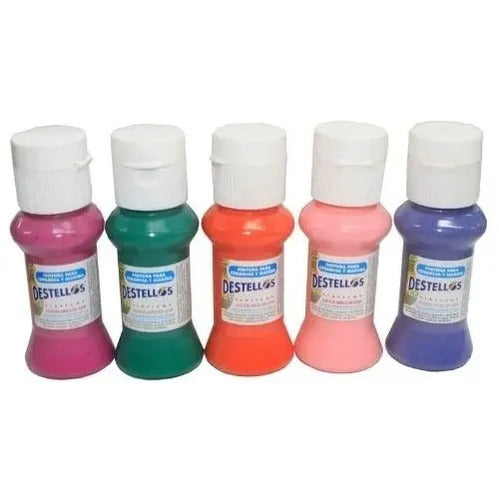 Pintura Cerámica Y Madera Destellos Color A Elección X 6 Und