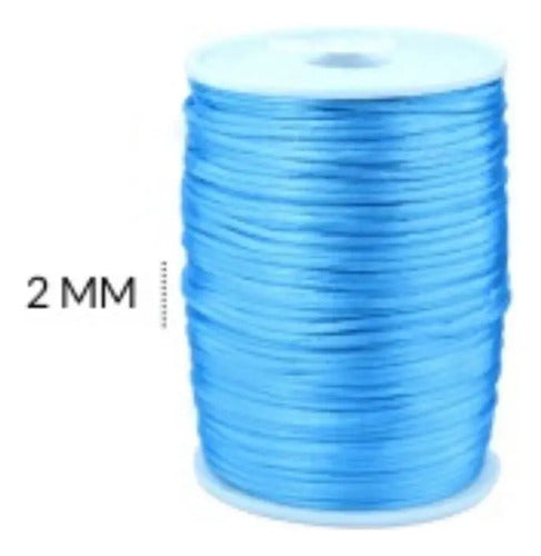 Cordón Seda 2mm X 130 Metros - 6 Rollos  Surtido