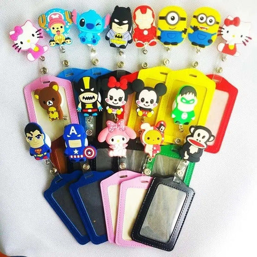 12 Unidades Porta Carnet Yoyo Muñecos Super Heroes